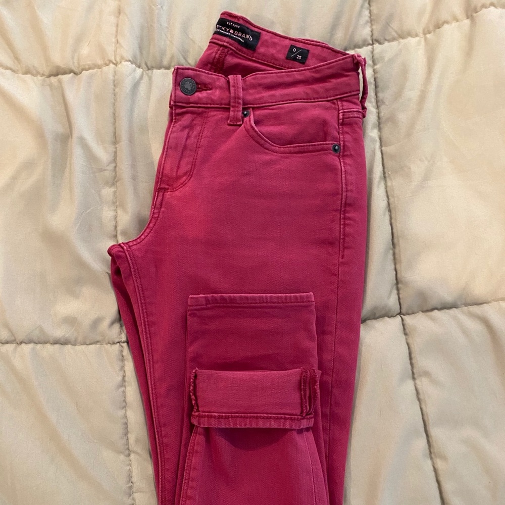 Lucky Brand Burgundy “Sasha Super Skinny” Jeans